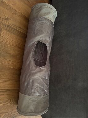 2 Gray Tunnel Cat Toys - Soft Play Tube for Pets